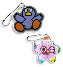 พวงกุญแจสกรีนลายสะท้อนแสง